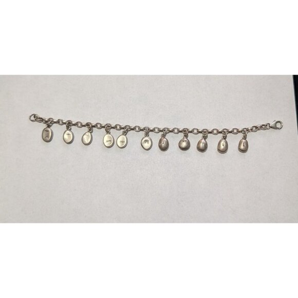 Sterling Silver Charm Bracelet Inspirational Words Marked 925 blessings - Picture 9 of 14